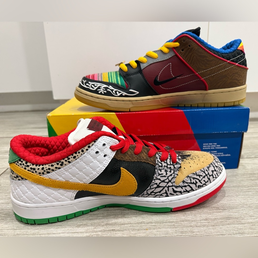 Nike SB Dunk Low Pro QS What The Paul CZ2239-600 Red Black Rogue Mais Noir Sz 12 - Picture 2 of 16